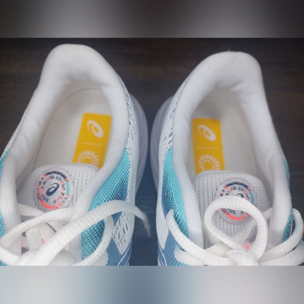 Asics Women's Athletic Shoes - White and Blue - Picture 6 of 12